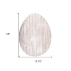 12" X 9" White Easter Solid Wood Hanging Dimensional Sculpture