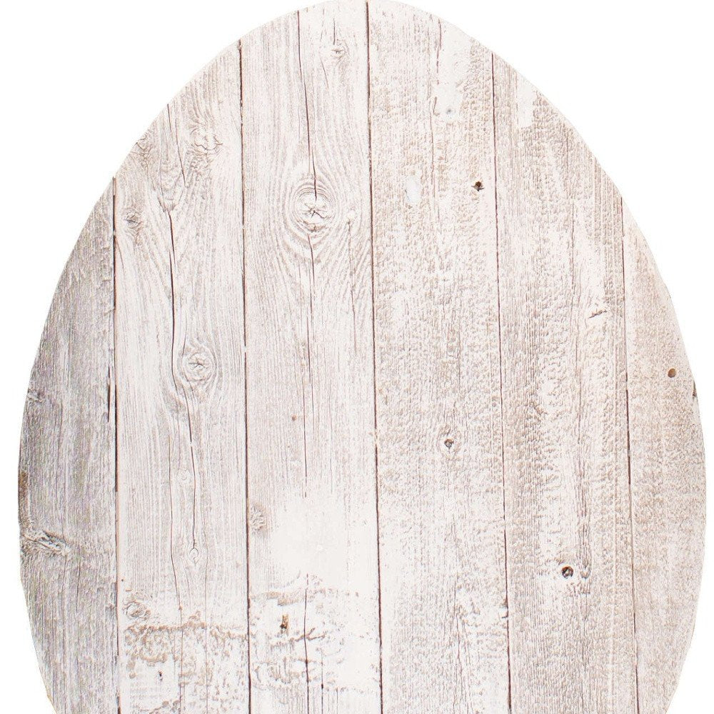 12" X 9" White Easter Solid Wood Hanging Dimensional Sculpture