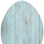 12" X 9" Turquoise Reclaimed Wood Egg Shaped Wall Decor
