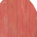12" X 9" Red Reclaimed Wood Egg Shaped Wall Decor