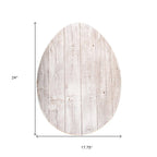 12" X 9" White Easter Solid Wood Hanging Dimensional Sculpture