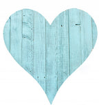 12" Turquoise Reclaimed Wood Heart Wall Decor