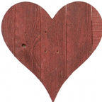 12" X 12" Red Wood Heart Hanging Dimensional Sculpture