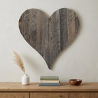 12" Weathered Gray Reclaimed Wood Heart Wall Decor