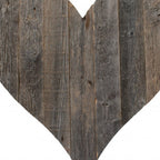 12" Weathered Gray Reclaimed Wood Heart Wall Decor