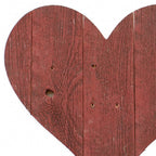 12" X 12" Red Wood Heart Hanging Dimensional Sculpture