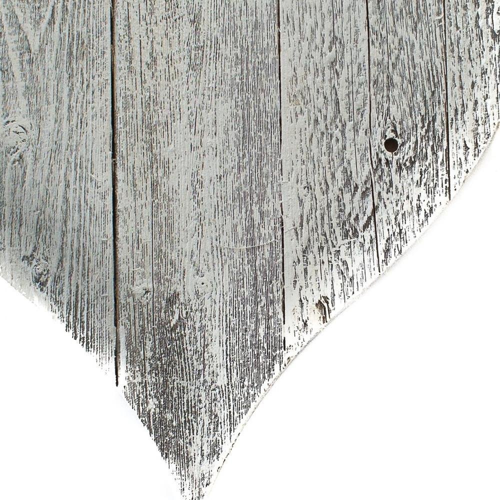 12" Whitewash Reclaimed Wood Heart Wall Decor