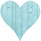 12" Turquoise Reclaimed Wood Heart Wall Decor