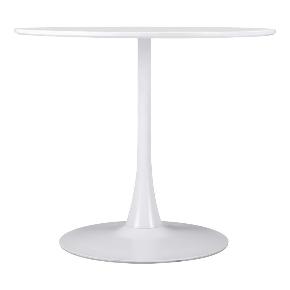 35" Steel Pedestal Base Dining Table