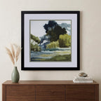 Set Of Two Bean Fields And Tall Trees Framed Art