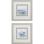 Set Of 2 Watercolor Shore Birds Framed Art