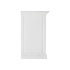 57" White Solid Wood Three Drawer Sideboard with Four Glass Doors