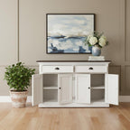 Modern Farmhouse Brown And White Buffet Server