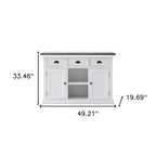Modern Farmhouse Black And White Large Accent Cabinet