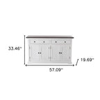 Modern Farm Brown And White Two Door Buffet Server