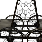 Rustic Black Rail Car Bar Cart