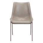 Set Of Two Walnut Solid Back Dining Chairs