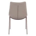 Set Of Two Walnut Solid Back Dining Chairs