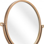 Gold Round Wall Mount Mirror