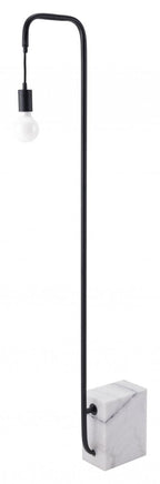 59" Black And White Steel LED Floor Lamp