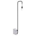 59" Black And White Steel LED Floor Lamp