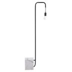 59" Black And White Steel LED Floor Lamp