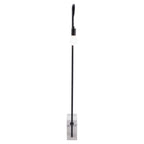59" Black And White Steel LED Floor Lamp