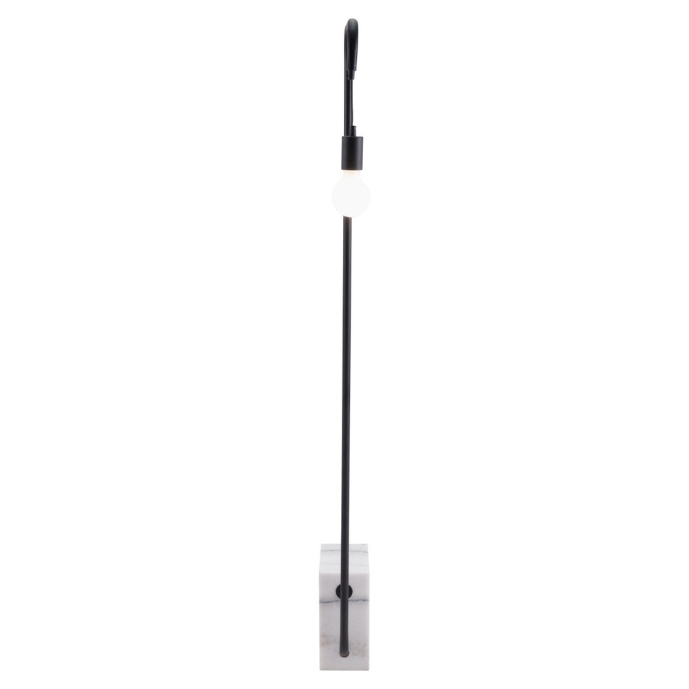 59" Black And White Steel LED Floor Lamp