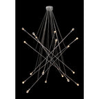 Silver Multi Light Metal Dimmable Chandelier