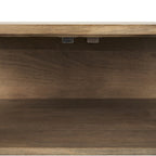 36" Natural Solid Wood Sideboard with Two Glass Doors