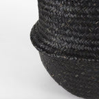 Set of Three Black Wicker Basket