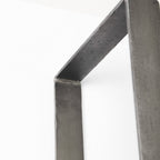 Brown Nickel and Solid Wood Six Tier Bookcase
