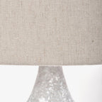 31" Gray Lamp Base LED With Beige Shade