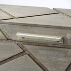 11" Gray Solid Wood Box With Lid