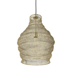 Gold Metal Wire Mesh Hanging Pendant Light