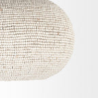 Whitewash Beaded Hanging Chandelier