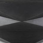 48" Black Wood Octagon Solid Coffee Table