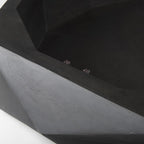 48" Black Wood Octagon Solid Coffee Table