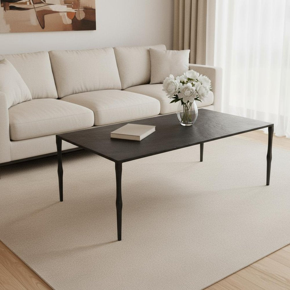 22" Black Iron Coffee Table