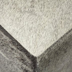 20" Gray Fabric and Wool Cube Ottoman