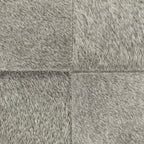 20" Gray Fabric and Wool Cube Ottoman