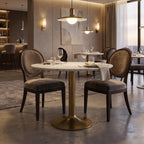 Marble and Aluminum Dining Table