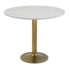 Marble and Aluminum Dining Table