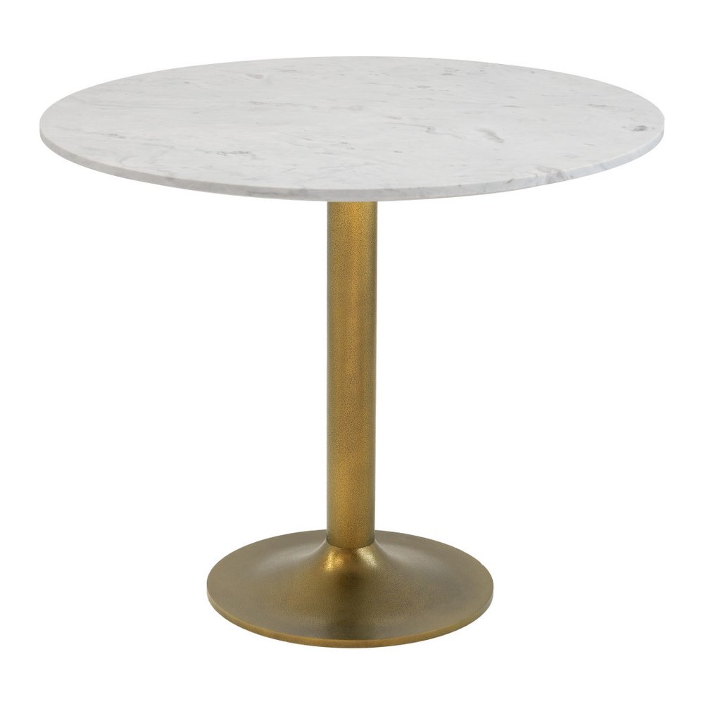 Marble and Aluminum Dining Table
