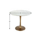 Marble and Aluminum Dining Table