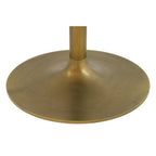 47" White and Gold Marble and Steel Pedestal Base Round Top Dining Table