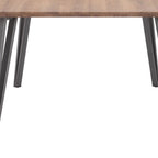 79" Brown and Gray Wood and Steel Dining Table