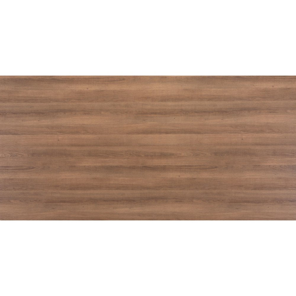 79" Brown and Gray Wood and Steel Dining Table