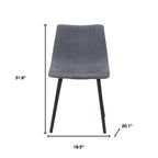 Set of Two Brown Vintage Look Faux Leather Slight Scoop Dining Chairs