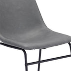 Set of Two Charcoal and Black Upholstered Velvet Dining Side chairs